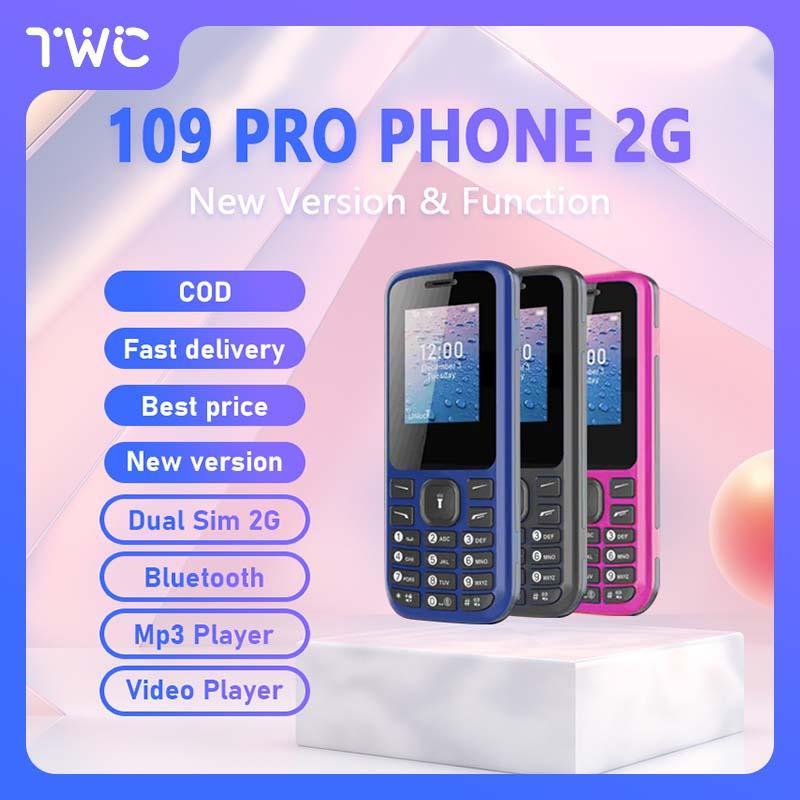 TWC โทรศัพท์มือถือ 109Pro 2G โทรศัพท์คุณสมบัติ 1020mAh อายุการใช้งานแบตเตอรี่ยาวนาน Dual Mode Blueto