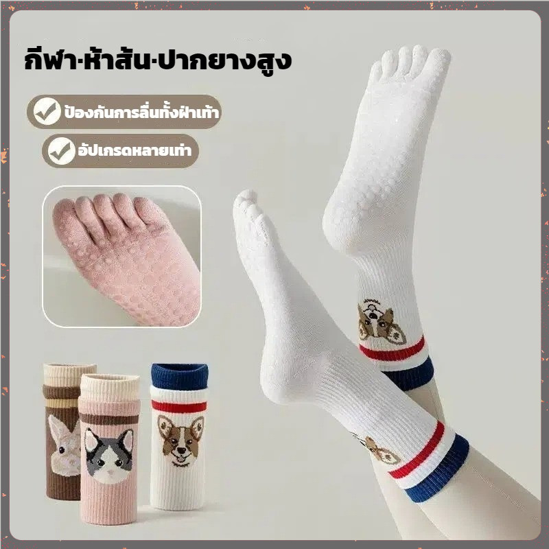 ถุงเท้านิ้วผู้หญิง น่ารัก สวมใส่สบาย ดูดซับเหงื่อได้ดี สำหรับใส่ในชีวิตประจำวัน