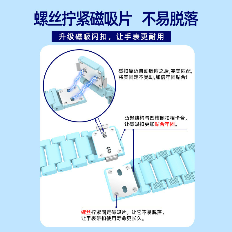 เหมาะสําหรับ Genius นาฬิกาแม่เหล็กแฟลชหัวเข็มขัด Z8/Z7/Z10/Z9/Z6Pro/D5/D3/N3/U3/Q2A11.4