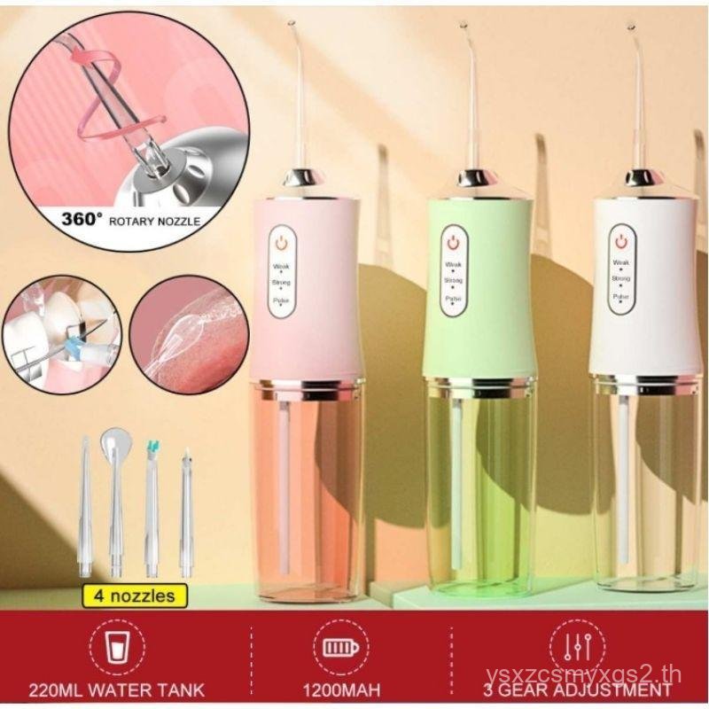 Flosser น้ําที่มีประสิทธิภาพ Water JetDental Flosser Oral Irrigator Water Jet Floss ทําความสะอาดทําค