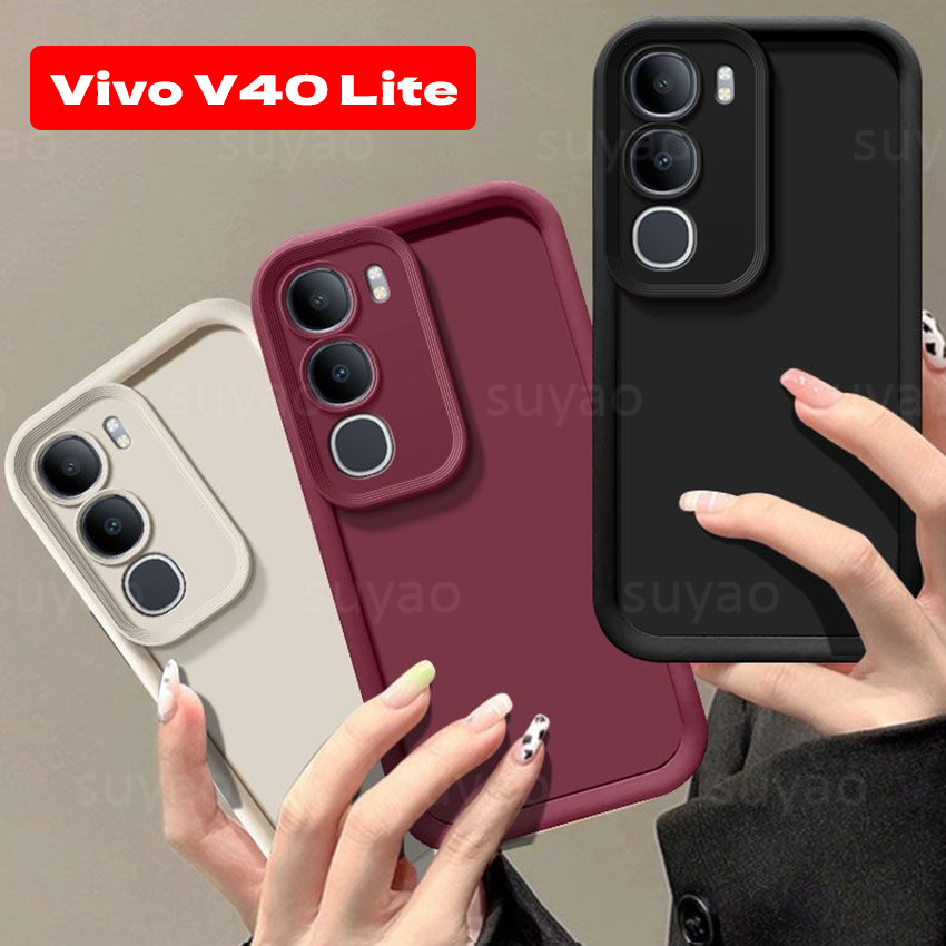 สําหรับVivo V70 V40 Lite V40Lite Y04S Y19S Pro Y05 Soft Liquidเคสโทรศัพท์สีหรูหราปลอกVivoV40Lite Viv