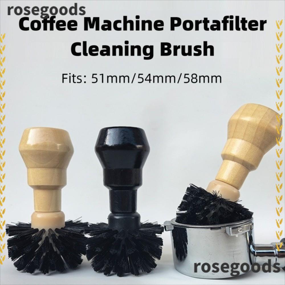 ROSEGOODS Espresso Portafilter แปรงทําความสะอาด, PP ทําความสะอาดเครื่องมือผงกาแฟชามแปรง,สําหรับ 51/5