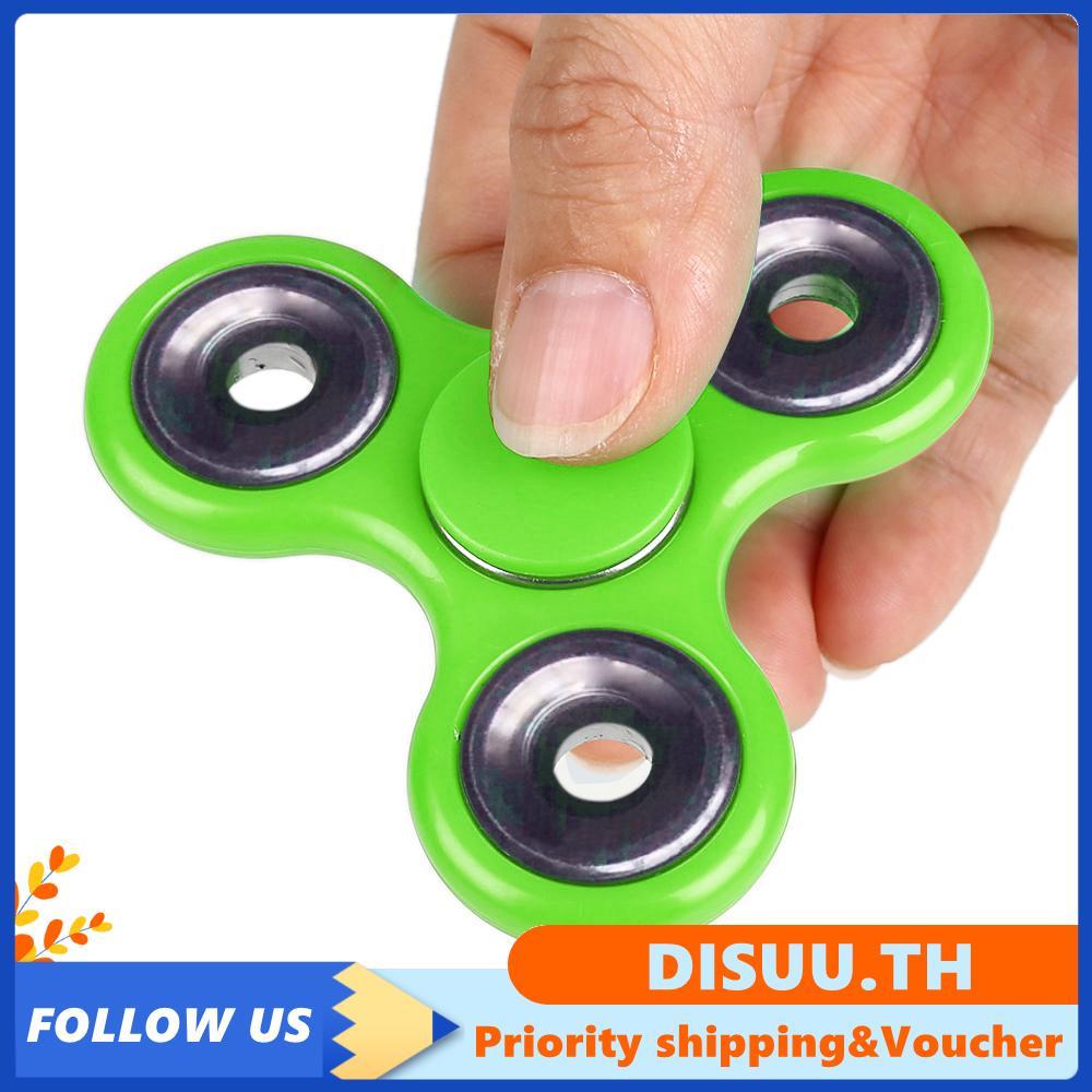 Disuu Tri Triangle Fidget Hand Finger Spin Spinner Widget Focus EDC Pocket Desktoy ของขวัญพลาสติกสำห