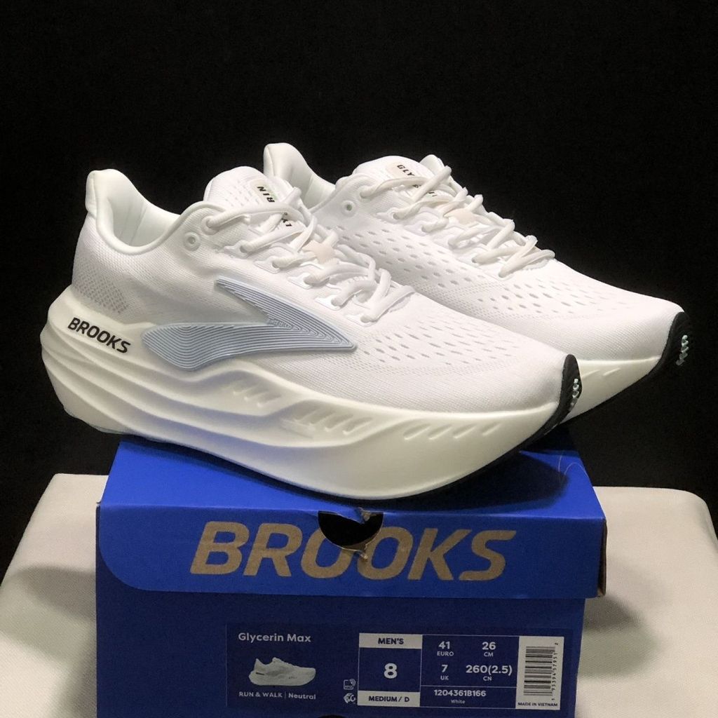 BROOKS BROOKS Glycerin max Super Glycerin รองเท้าวิ่งผู้ชาย Shock Absorption ผู้หญิงวิ่งหนา Soled Ma