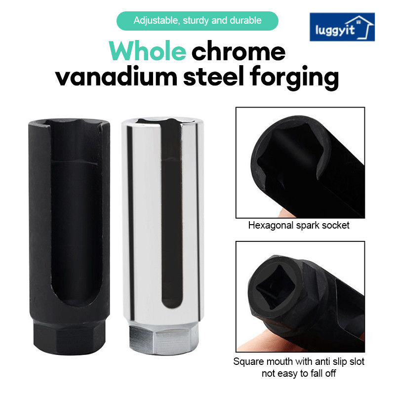 ตัวถอดO2 22mm ประแจเซนเซอร์ออกซิเจน หัวหกเหลี่ยม 12.5 มม. ยาว 8 ซม. ประเภทสากล ลูกบล็อก==