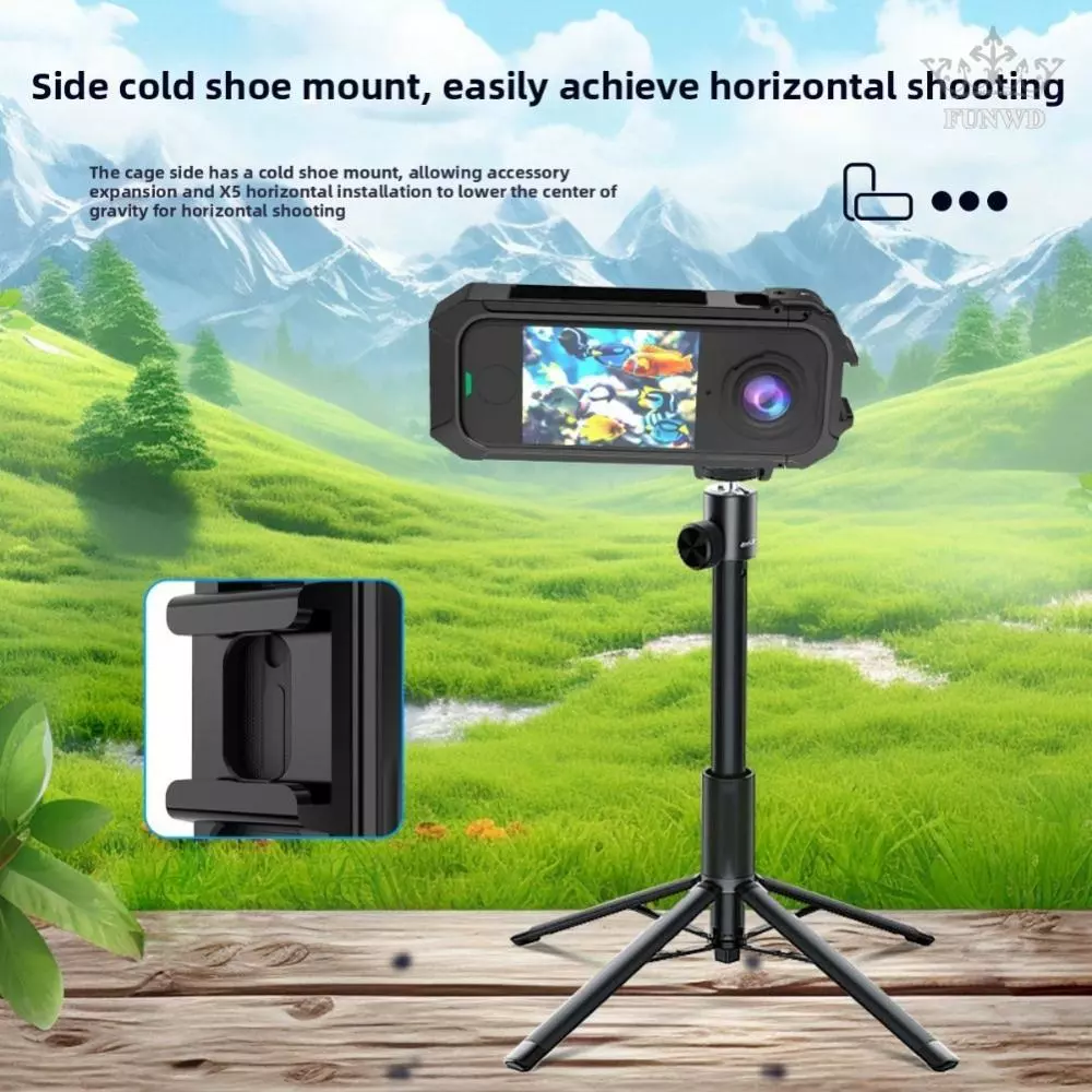 Insta360 X4 Air Frame Cage ABS Material with Magnetic Cold Shoe