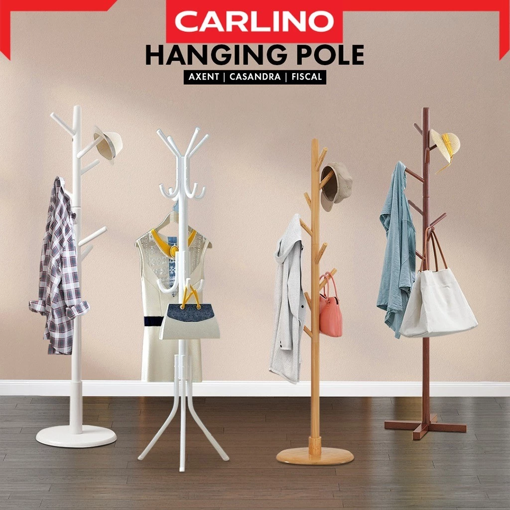 Carlino: เสาแขวนผ้า  ที่แขวนกระเป๋า ราวแขวนผ้า ไม้แขวนผ้าทรงต้นไม้ คุณภาพสูง อเนกประสงค์  Hanging Rack - รูปที่ 1