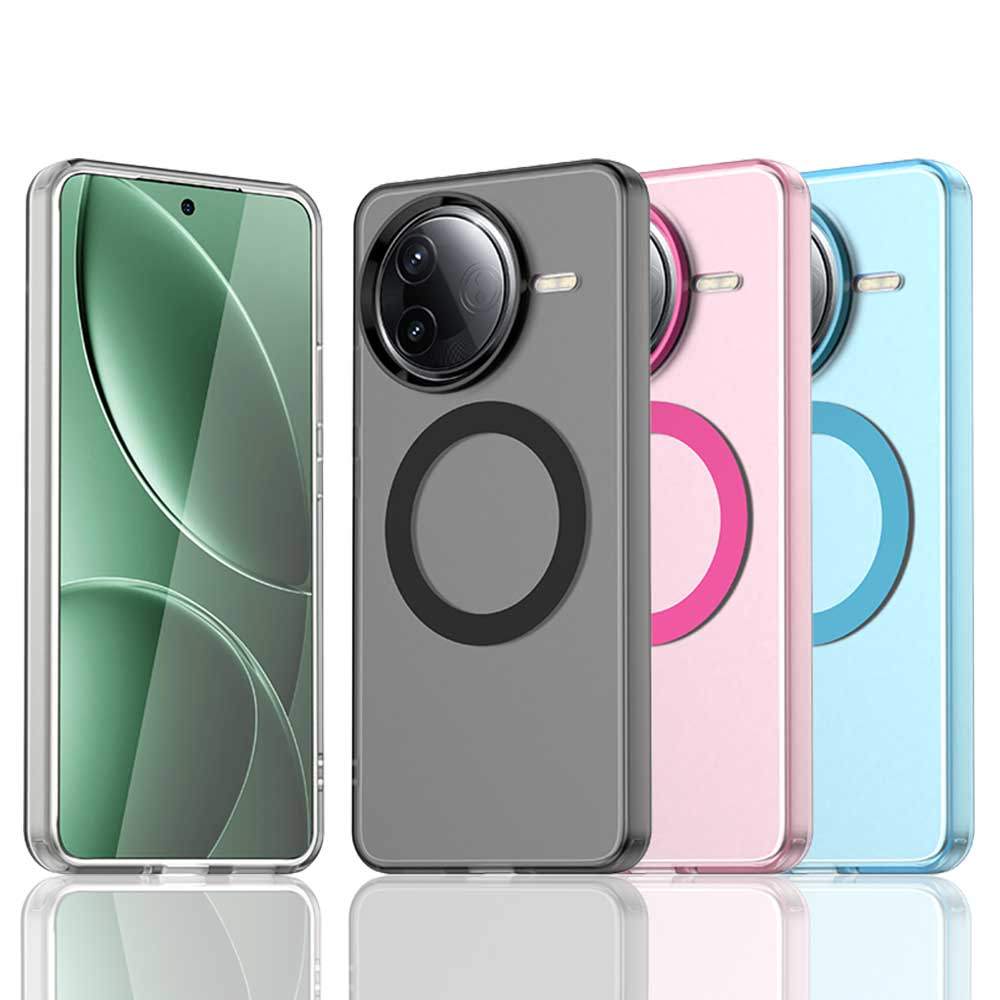 Clear Case สําหรับ Xiaomi Redmi K80 K70 Pro K70 Ultra K70E 5G โปร่งแสงรถผู้ถือแม่เหล็กขาตั้งกันกระแท