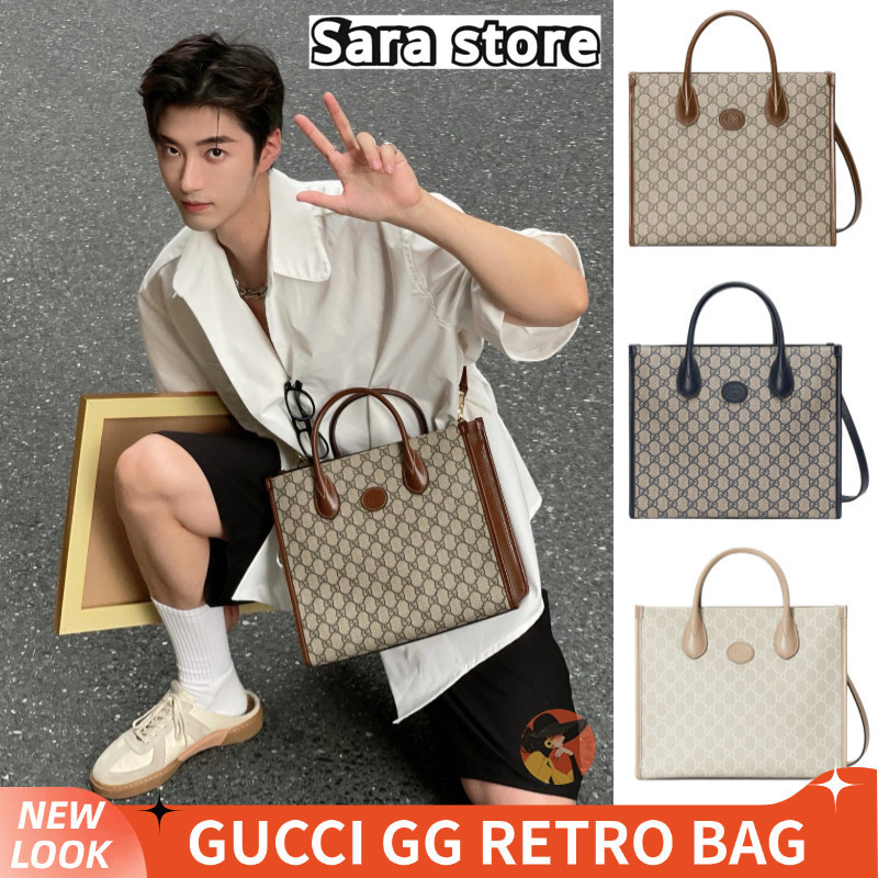 กุชชี่Gucci GG RETRO TOTE BAG กระเป๋าโท้ทใบเล็ก