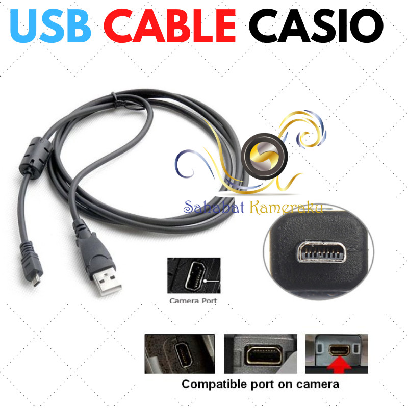 Casio Exilim ข้อมูลกล้องสาย USB EX-H5 H50 H60 JE10 N1 N2 N5 N10 N20 N32 N50 S8 S9 Z16 Z28 Z33 Z35 Z3