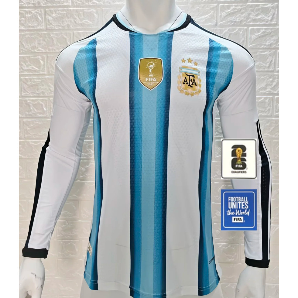 เสื้อฟุตบอลทีมชาติอาร์เจนติน่าแขนยาว ขนาด S-2XL