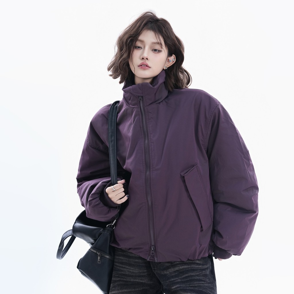 SUIKONE ซุยโคเนะ เสื้อแจ็คเก็ตใหม่ ผ้าฝ้ายเบาะ สไตล์เกาหลียกระดับ สำหรับทั้งสองเพศ — صورة 3