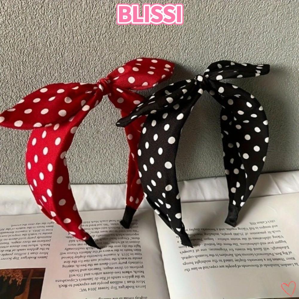 ที่คาดผมลายจุดย้อนยุคและโบว์ปมนารอย่างสไตล์เกาหลี กิ๊บติดผมกระต่ายหูห่วงสำหรับคนชอบแฟชัน