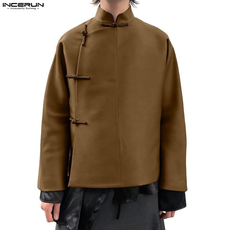 ไม่แน่นอน เสื้อติดกระดุมรูปเงาสีใสสําหรับผู้ชาย