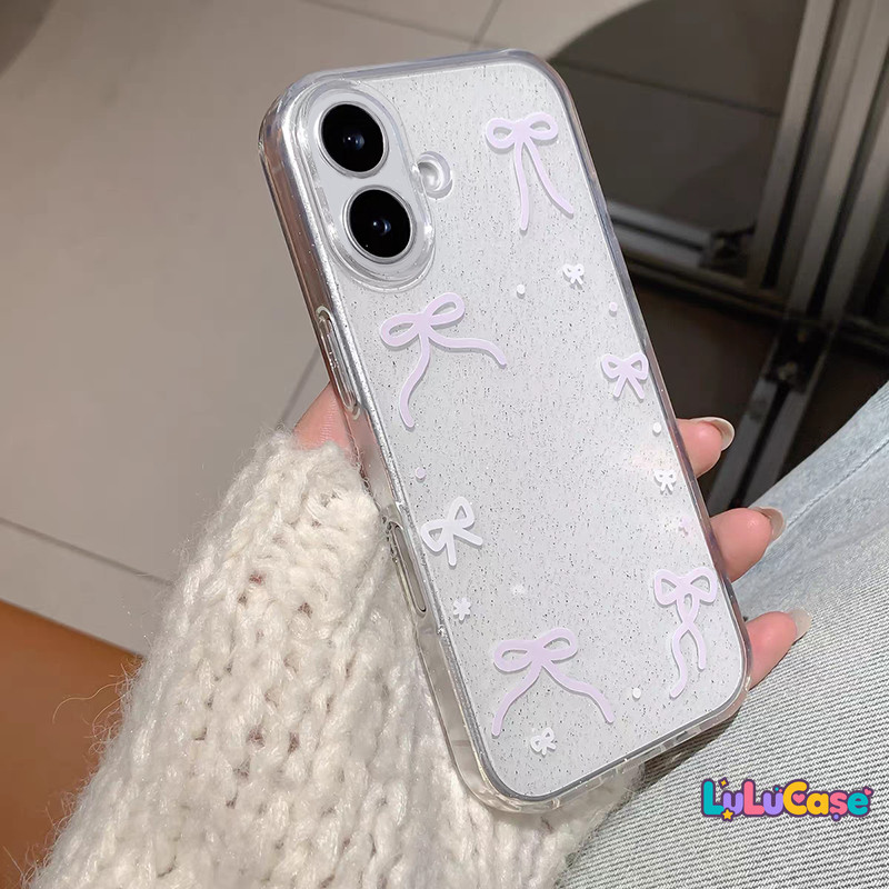เคสไอโฟน Realme C61 C75 C51 C63 C53 C25 C55 C35 C20 5 C3 C11 Note 50 60 60X C33 C21Y ปกอ่อนติดโบว์สีหวานสด - รูปที่ 4