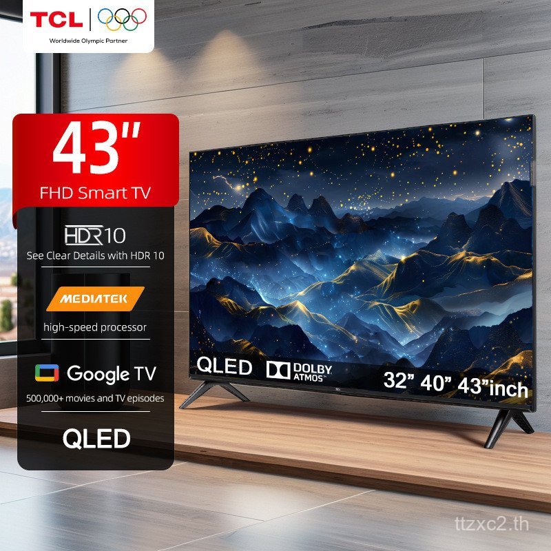 TCL Smart TV QLED FHD Google TV International Edition 43 นิ้ว IZTS