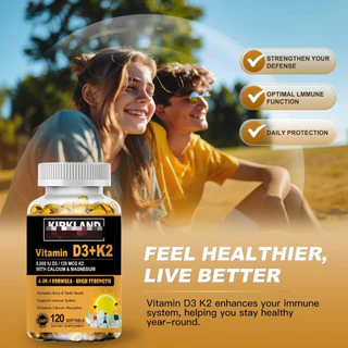 Vitamin D3 K2 with Calcium & Magnesium ช่วยเพิ่มการดูดซึมแคลเซียม ส่งเสริมสุขภาพกระดูกและหัวใจ