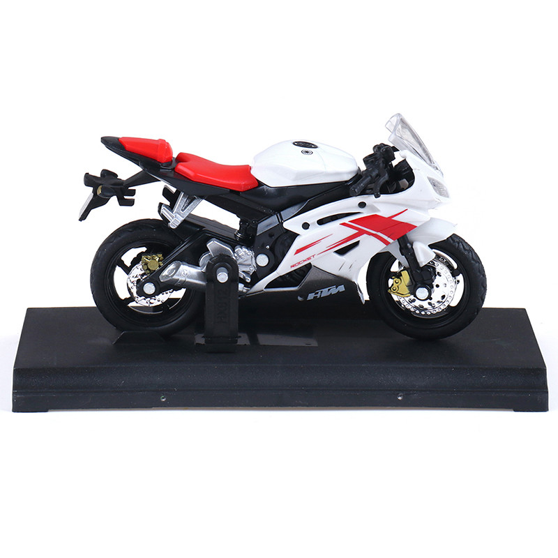 1:18 Yamaha YZF-R6 YZF R6 BLUE BIKE MOTORCYCLE DIECAST ของเล่น