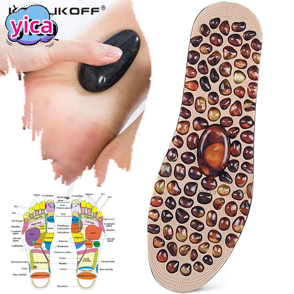 YICA Shoes Insoles Soft Rubber Feet Massage
