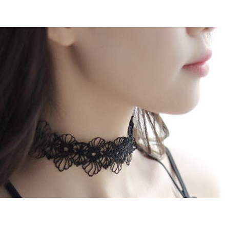 สร้อยคอโชคเกอร์ลูกไม้ญี่ปุ่นลุคเกาหลี | 3051LYC - shui.ofc