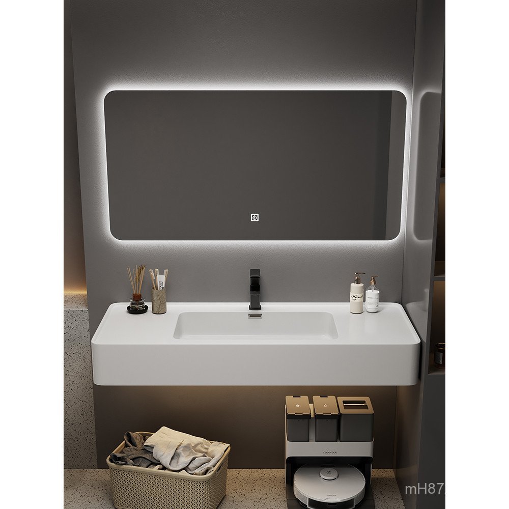 Skin-Feel อ่างล้างหน้าตู้ห้องน้ํา Simple Hotel A9L All-in-One อ่างล้างหน้าเปลี่ยนมุมกลมรวมกันดีกว่าห