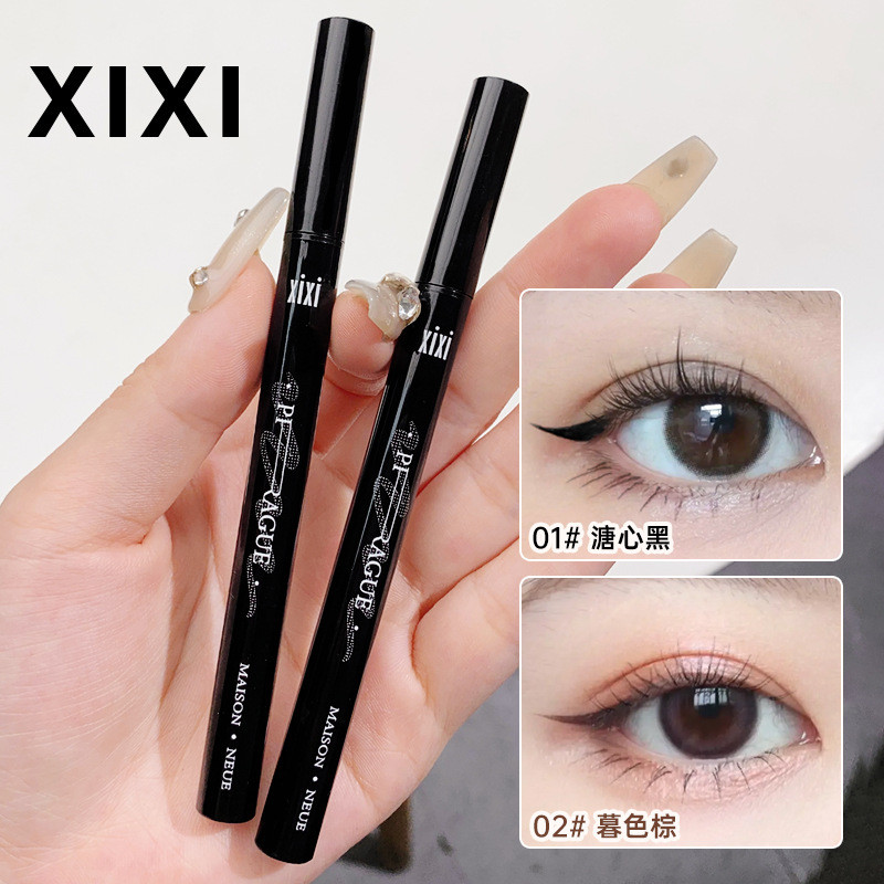 XIXI Straight Rich Eyeliner Student Daily Waterproof Color Rendering Non-Smudge Eyeliner 25.11.19