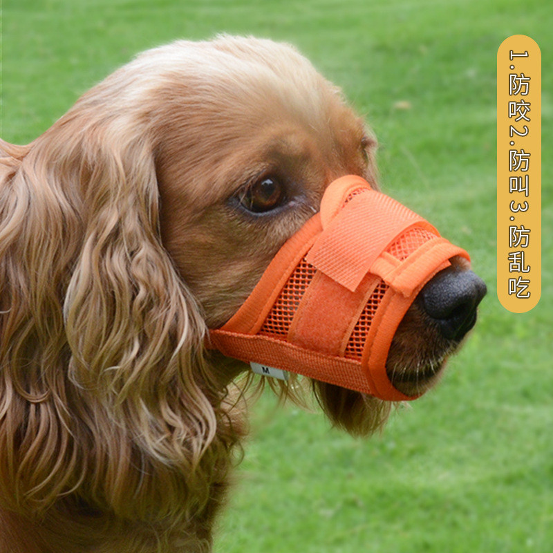 ** QY pet life * Dog Muzzle Dog Muzzle Anti-Random Eating Muzzle Anti-Bite เหมาะสําหรับสุนัขขนาดเล็ก