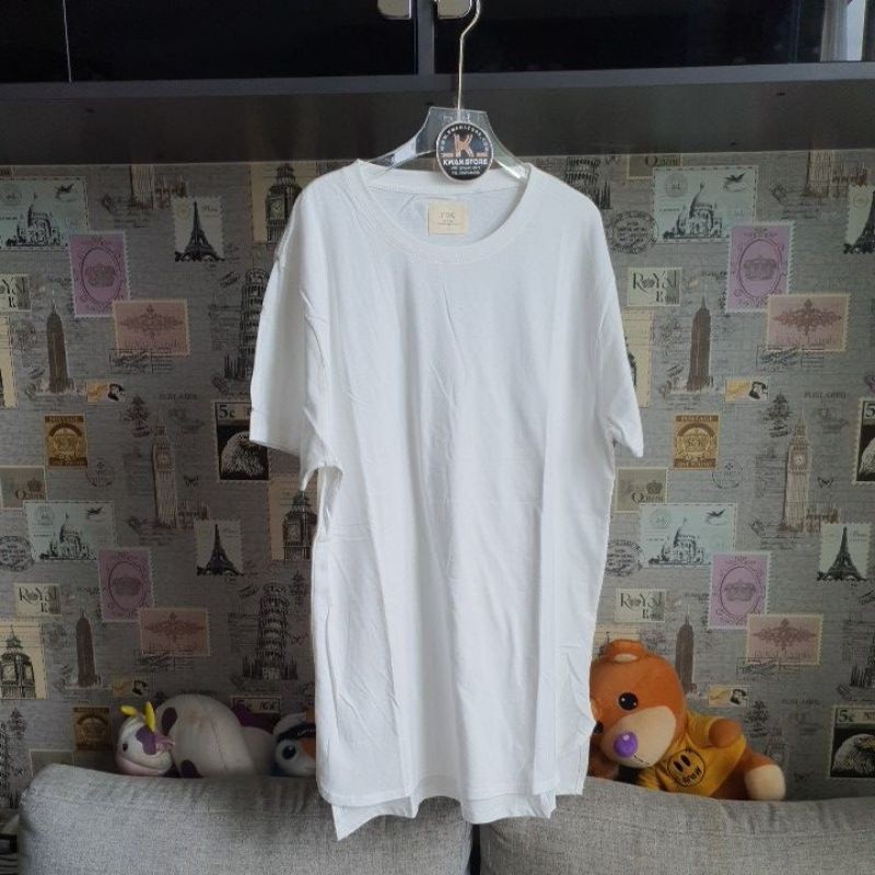 Fog จัสติน bottoming tshirt Justin Bieber hem split FEAR OF GOD multi-line long short-sleeved wild oversize