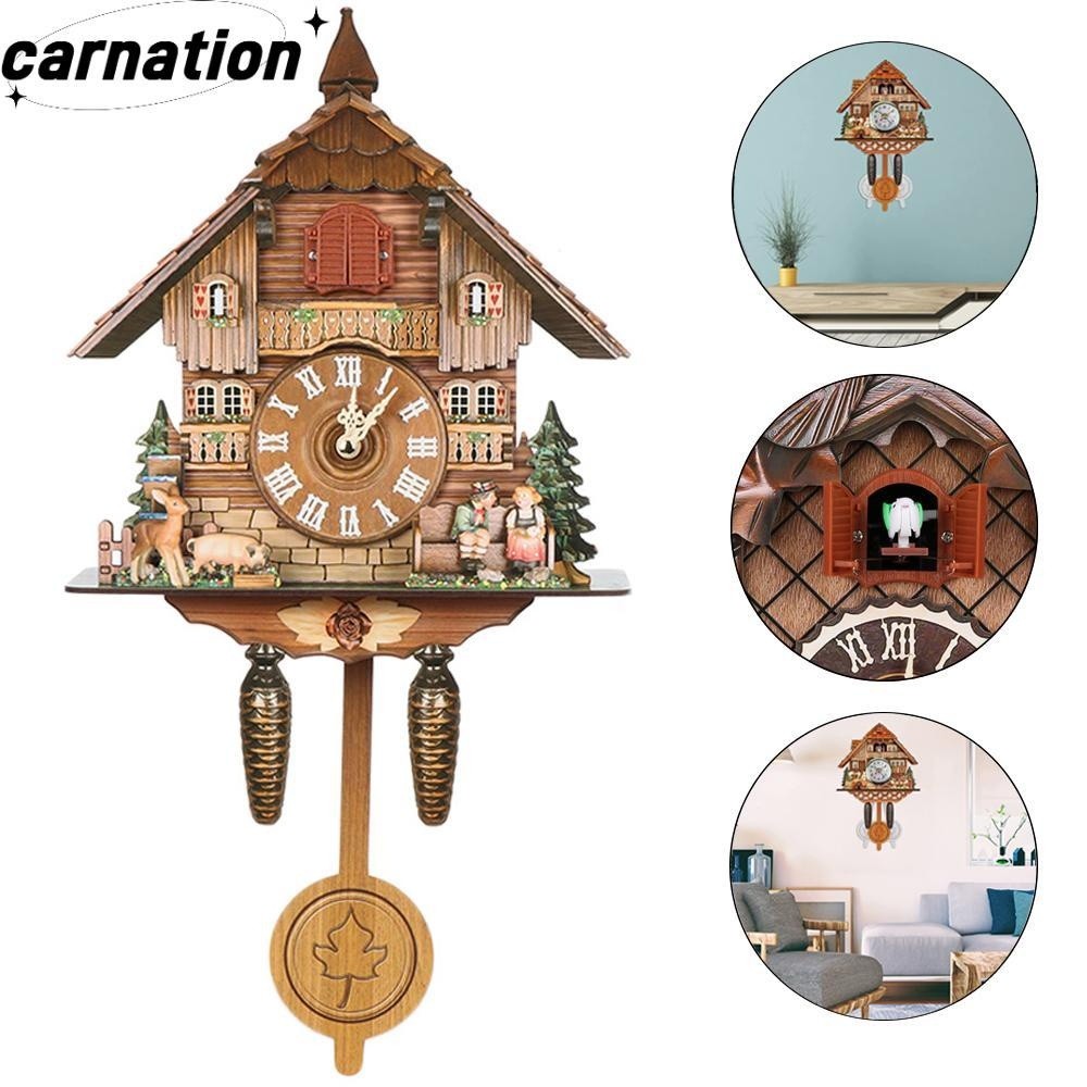 Retro Wooden Wall Clock With Billar Sound For Living Room Decoration