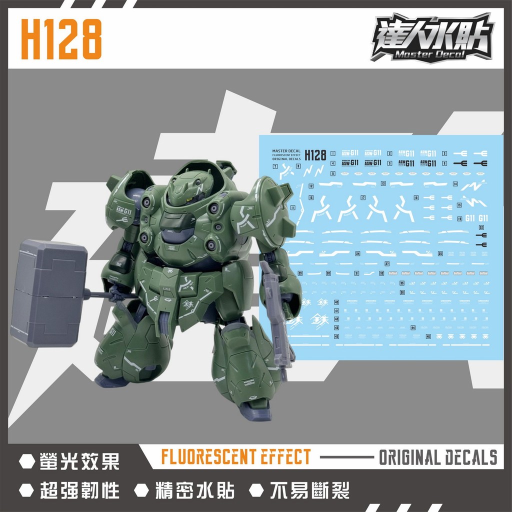 MASTER H128 HG GUSION รูปลอกสไลด์น้ํา (ไม่มีฟิกเกอร์ ไม่มีรุ่น)