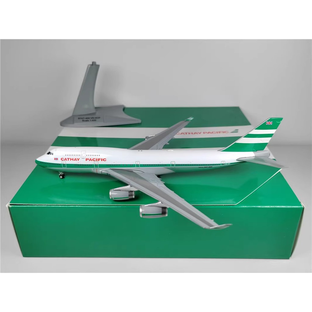 เวอร์ชันอย่างเป็นทางการ herpa 1: 400 Cathay Pacific Airlines B747-400 VR-HOP โมเดลเครื่องบินโลหะผสม