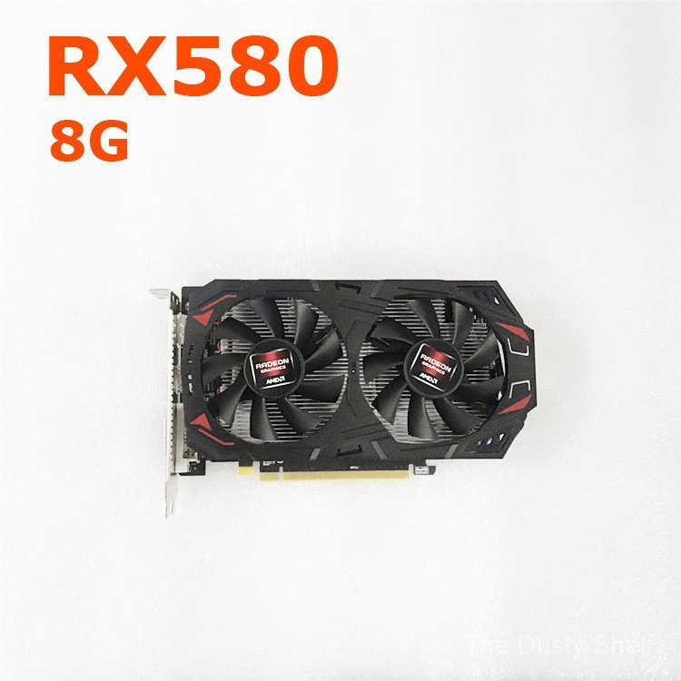 Original AMD RX580 8GB คอมพิวเตอร์เดสก์ท็อปกินไก่เกมกราฟิกการ์ดอิสระ CF LOL DNF GAT5
