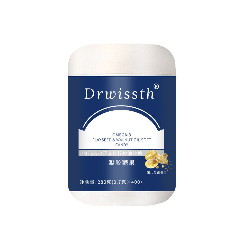 Flaxseed Walnut Oil Gummy Hot Production ผมตรง 1120y