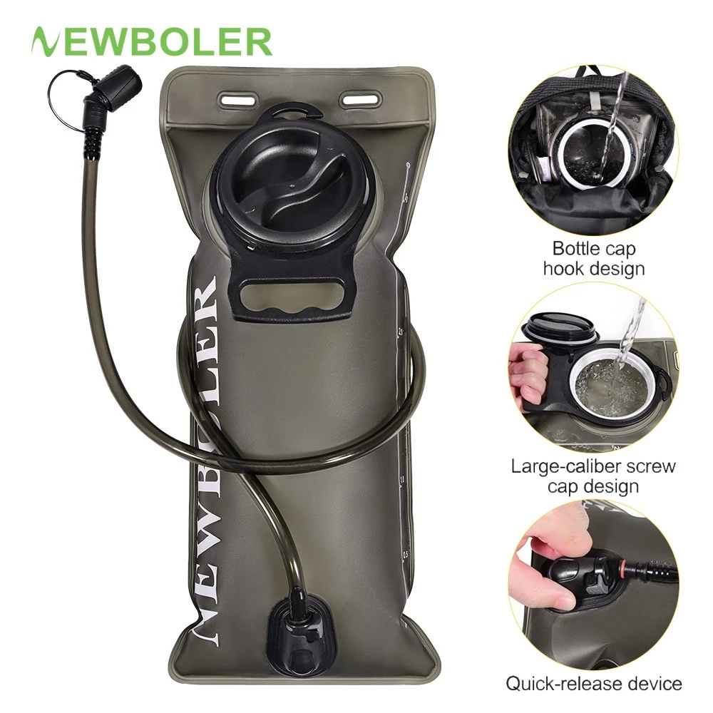 Newboler 1.5L 2L 3L กระเพาะปัสสาวะน้ํา PEVA BPA-Free Running Hydration กระเพาะปัสสาวะแบบพกพาถุงน้ําสําหรับเดินป่าขี่จักรยาน Hydration เสื้อกั๊กกระเป๋าเป้สะพายหลัง