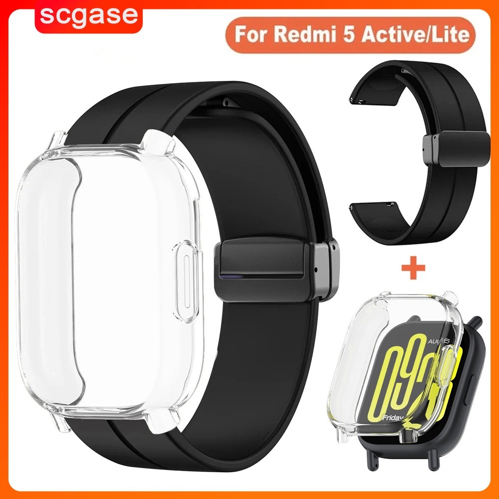 สายรัดแม่เหล็กสําหรับ iWatch 11 + เคสซิลิโคนสําหรับ Xiaomi Redmi Watch 3 5 Active/Lite/4 พร้อมสายรัดข้อมือ