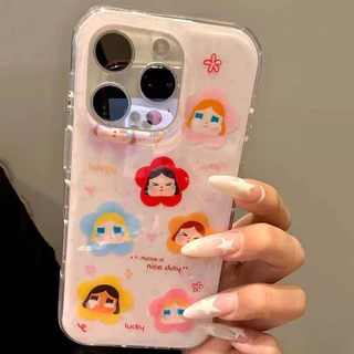 เคสไอโฟน 15 สำหรับ iPhone 11 17 13 14 12 Pro Max 16 15 14 Plus 15 13 16 12 Pro หวานแหววขี้แยเชอร์รี่โบว์ผูกปกใหม่