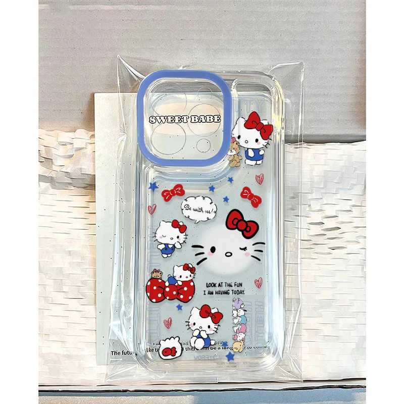 Hello Kitty Clear Premium Casing Samsung A06 A16 5G A07 A17 A55 5G A35 A15 Galaxy A56 A36 A26 A20S A