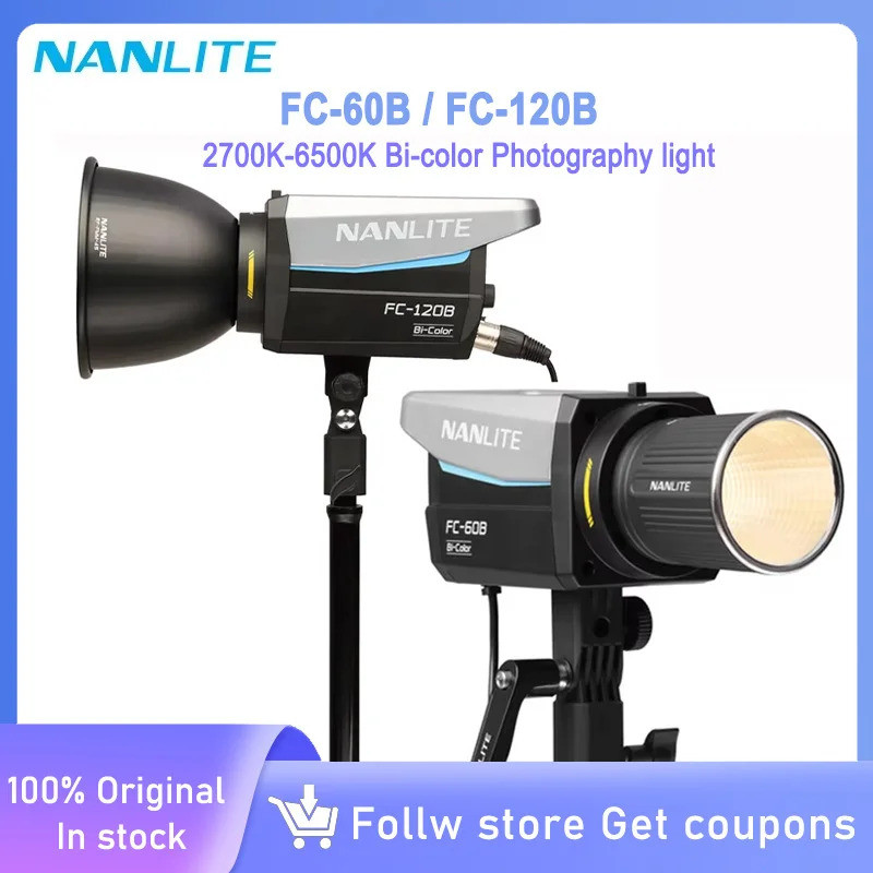 Nanlite Fc-60b Fc-120b Bi-สีไฟ Led การถ่ายภาพ 2700k-6500k Bowens Mount Professional โคมไฟสําหรับการถ