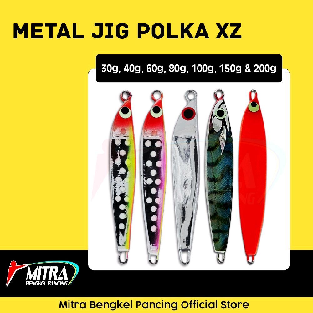 Metal Jig Polka XZ Cast Jig GID 30g 40g 60g 80g 100g 150g 200g เหยื่อตกปลา