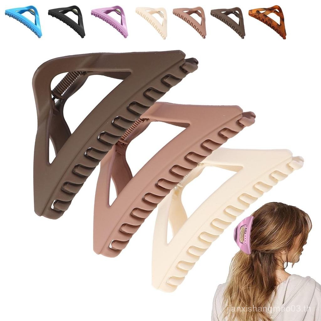 Cozy Clip - กรงเล็บผมอะคริลิกฝรั่งเศสสำหรับผมยาวหนา ด้ามจับแน่นอน ยืดหยุ่นและนุ่มนวล (สีขาว + ส้ม)