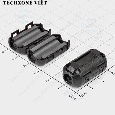 [3 ชิ้น]- TechZone Viet 7mm Ferrite Core Black Noise Filter