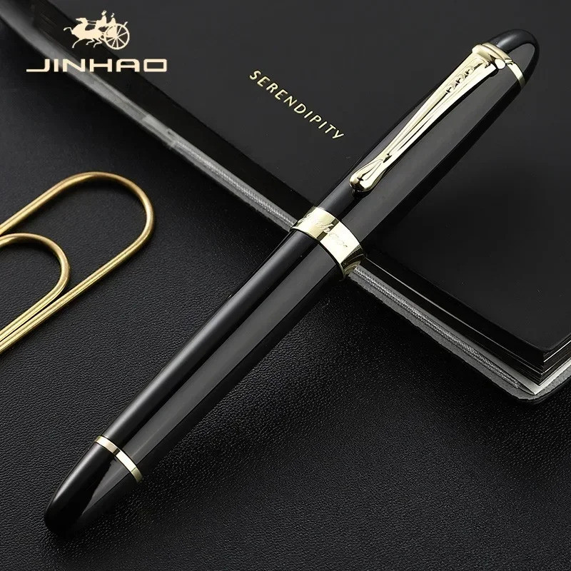 Jinhao X450 Fountain Pen ปากกาหมึกโลหะคุณภาพสูงสําหรับอุปกรณ์สํานักงานโรงเรียนเครื่องเขียนปากกาสําหร