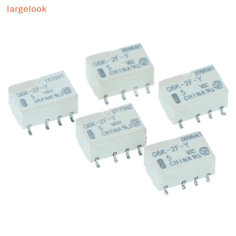 [largelook] 5 ชิ้น dc 5v smd g6k-2f-y รีเลย์สัญญาณ 8pin สําหรับรีเลย์ omron
