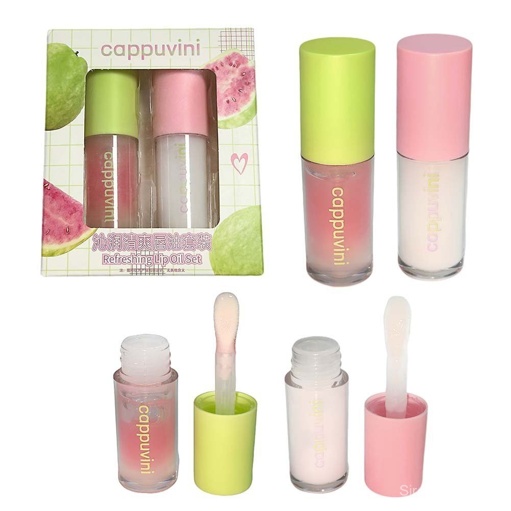 CAPPUVINI Guava Refreshing Lip Oil Set Moisturizing Moisturizing Lip Care Tender Toot Fade Lip Lines
