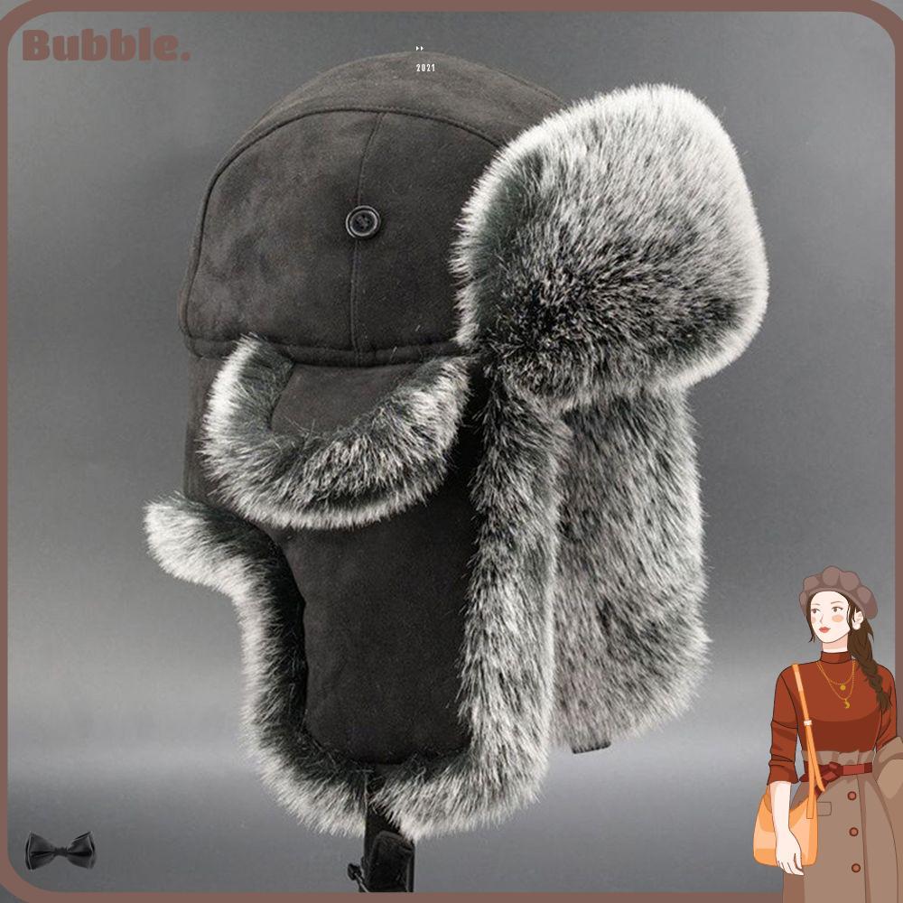 หมวกสกีแบบ Ushanka อบอุ่นสำหรับฤดูหนาว