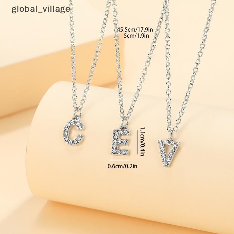 จี้ตัวอักษร charm 26 แบบ Shining AZ สร้อยคอดีไซน์บางเฉียบ สำหรับงานปาร์ตี้และเครื่องประดับวันวาเลนไท