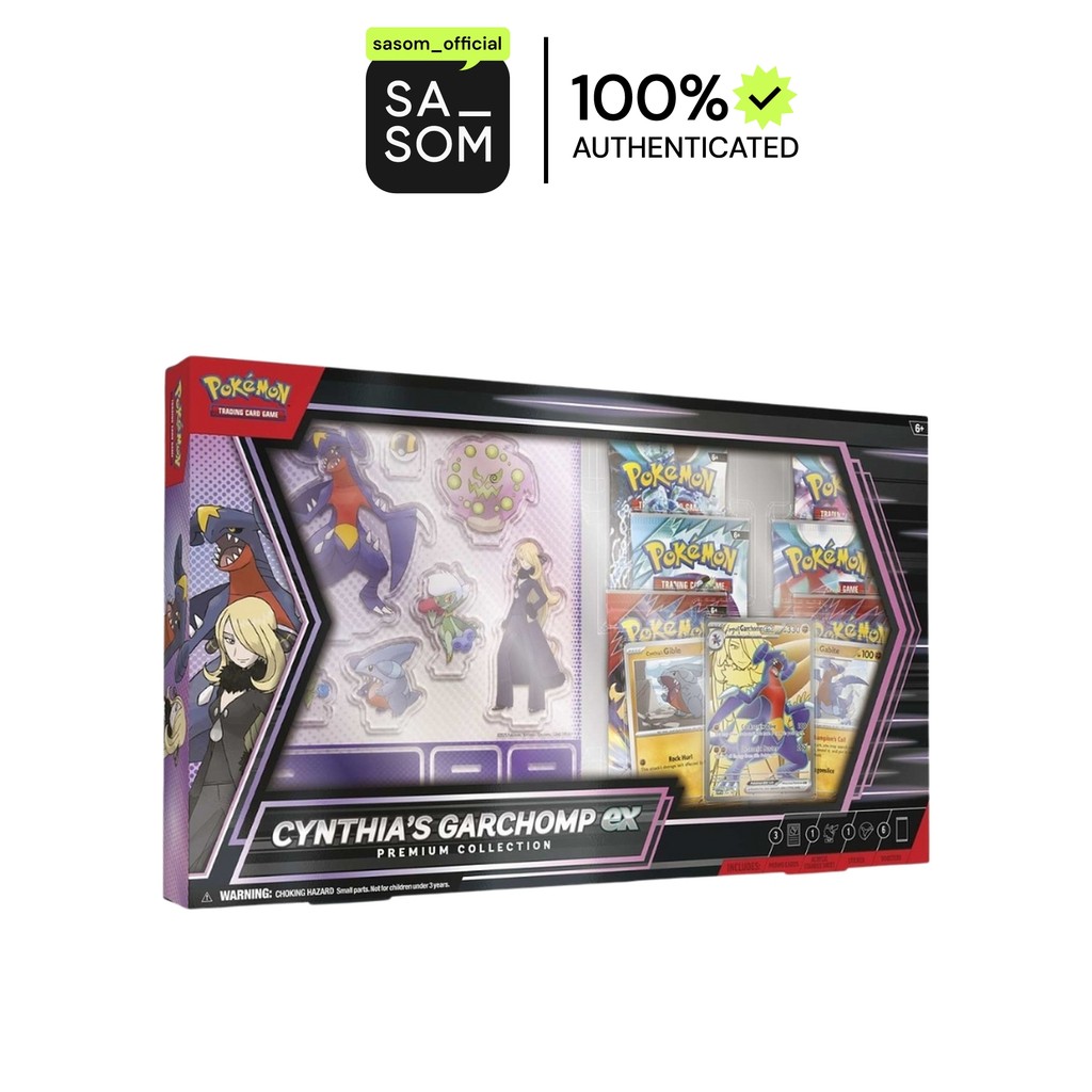 Pokemon Cynthia's Garchomp ex Premium Collection (EN) | ของแท้ ตรวจสอบโดย SASOM