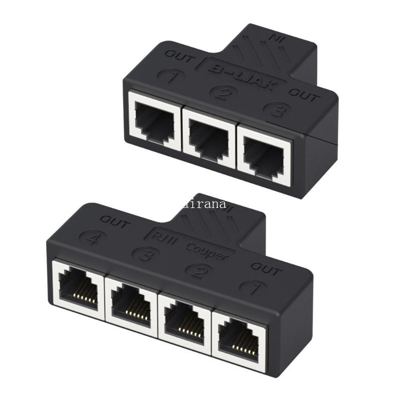 อะแดปเตอร์แยกโทรศัพท์MT 3 Way 4Way Junction Box Lossless Transmission RJ11 6P6C splitter ตัวแยกสายโท