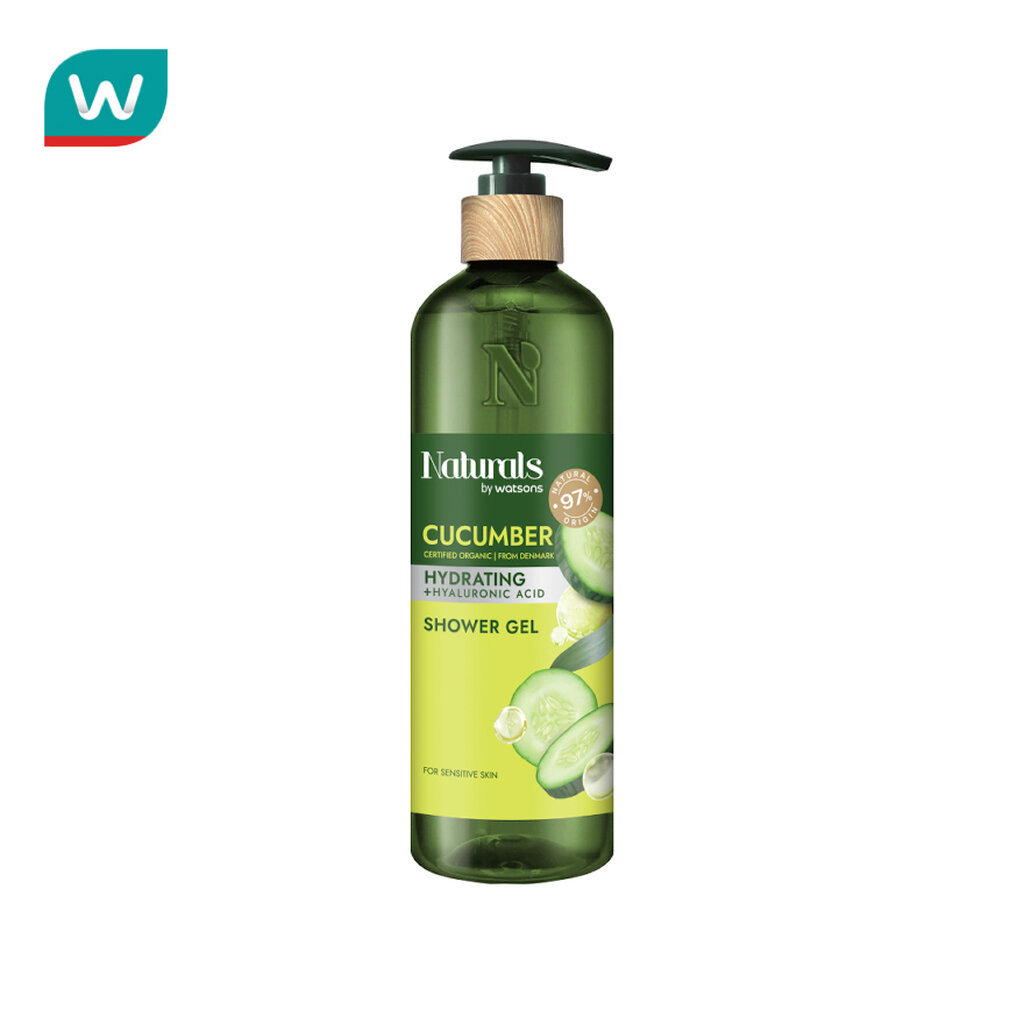 Naturals by Watsons เนเชอรัล บาย วัตสัน คิวคัมเบอร์ ไฮเดรตติ้ง ชาวเวอร์ เจล 490มล
