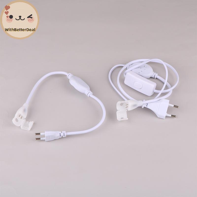 BETTER EU ปลั๊กสําหรับ 220 V COB LED Strip ปลั๊ก Fast Connector พร้อมปุ่มสวิทช์สําหรับ IP67 10 มม. COB Strip TH